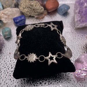 3.4.26-16 925 Silver Celestial Charm Bracelet
